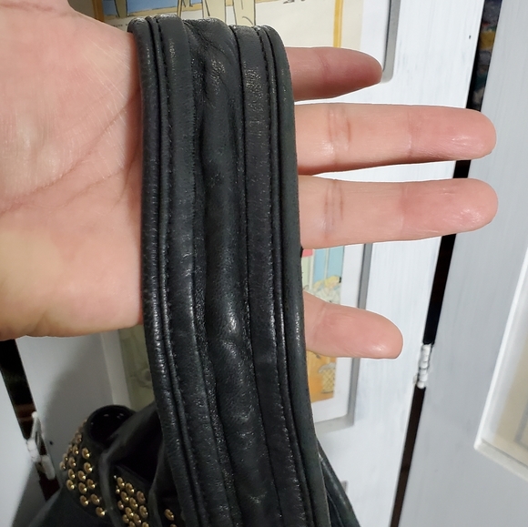 Black leather hobo bag - Picture 8 of 12